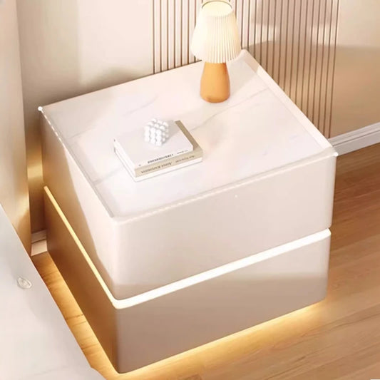 Gray Unique Nightstands Led White Home Storage Nightstands Storage Cool Muebles De Dormitorio Designer Bed Side Table Furniture